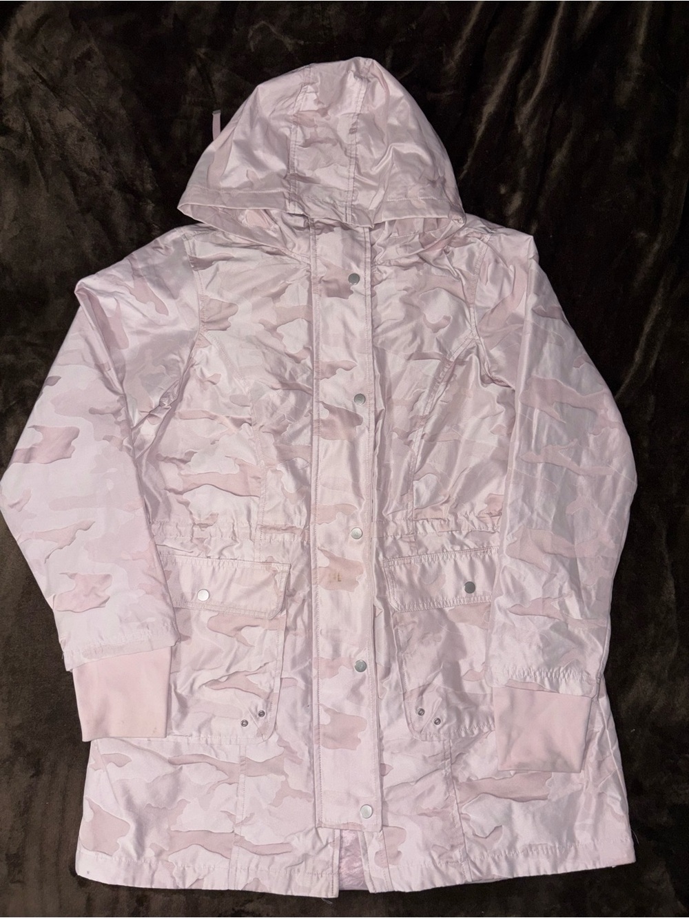 Athletic Works Light Pink Camo Hooded Utility Jacket